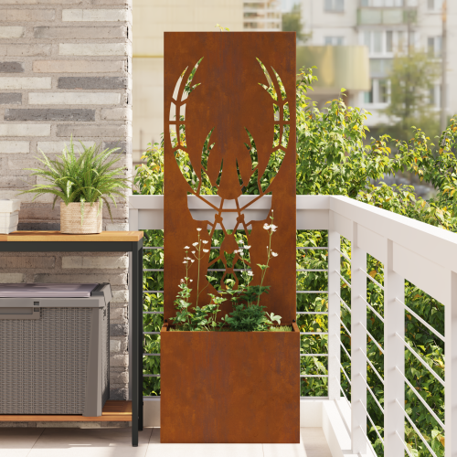 vidaXL Trädgårds integritetsskärm Djurtryck Rostig 50 x 150 cm