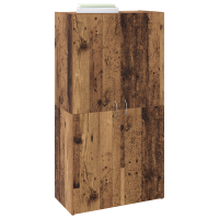 Produktbild för Kontorsskåp med hylla Svart Ek 60 x 32 x 115 cm Konstruerat trä