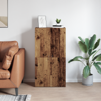 Produktbild för Kontorsskåp med hylla Svart Ek 60 x 32 x 115 cm Konstruerat trä