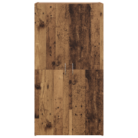 Produktbild för Kontorsskåp med hylla Svart Ek 60 x 32 x 115 cm Konstruerat trä
