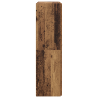 Produktbild för Kontorsskåp med hylla Svart Ek 60 x 32 x 115 cm Konstruerat trä