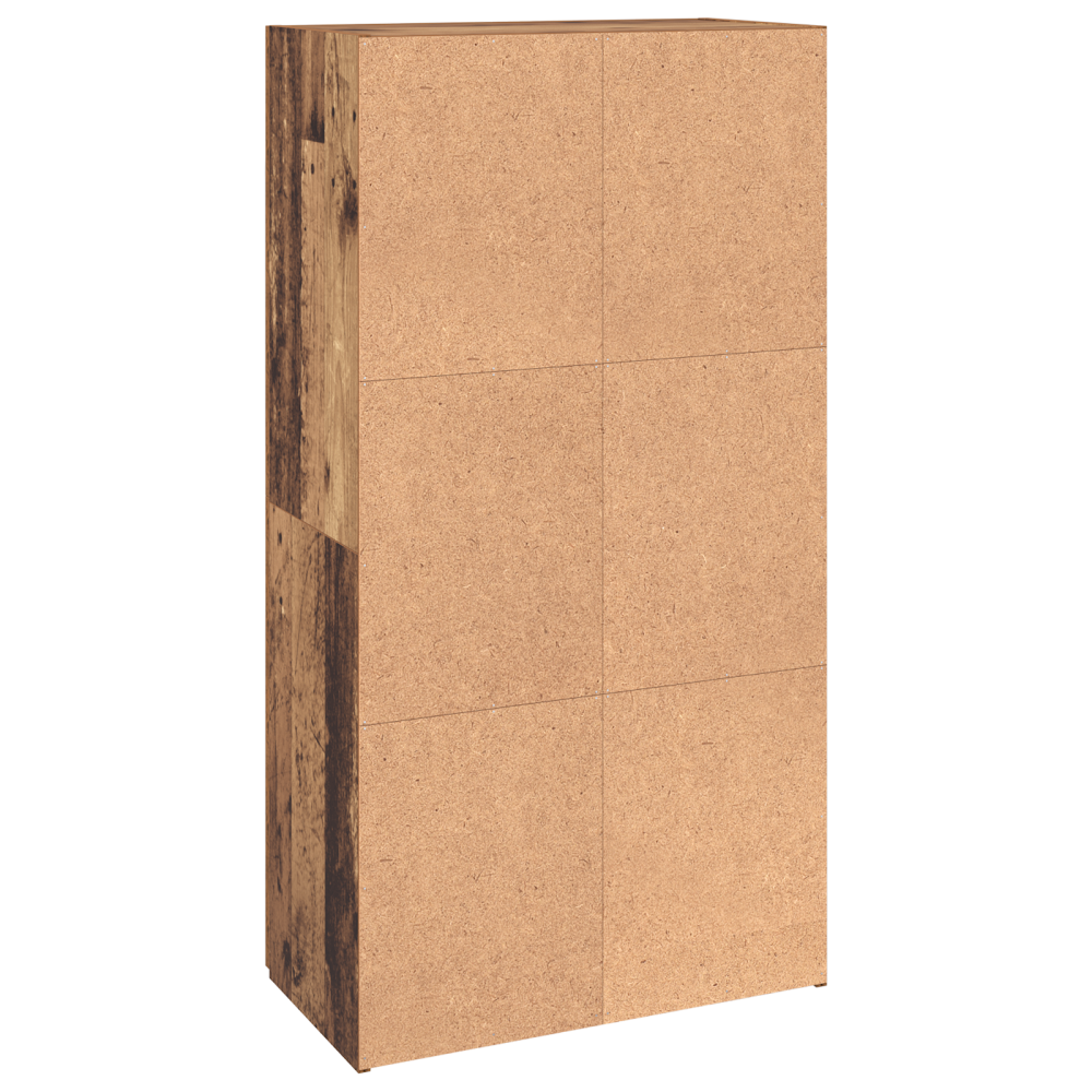 Produktbild för Kontorsskåp med hylla Svart Ek 60 x 32 x 115 cm Konstruerat trä