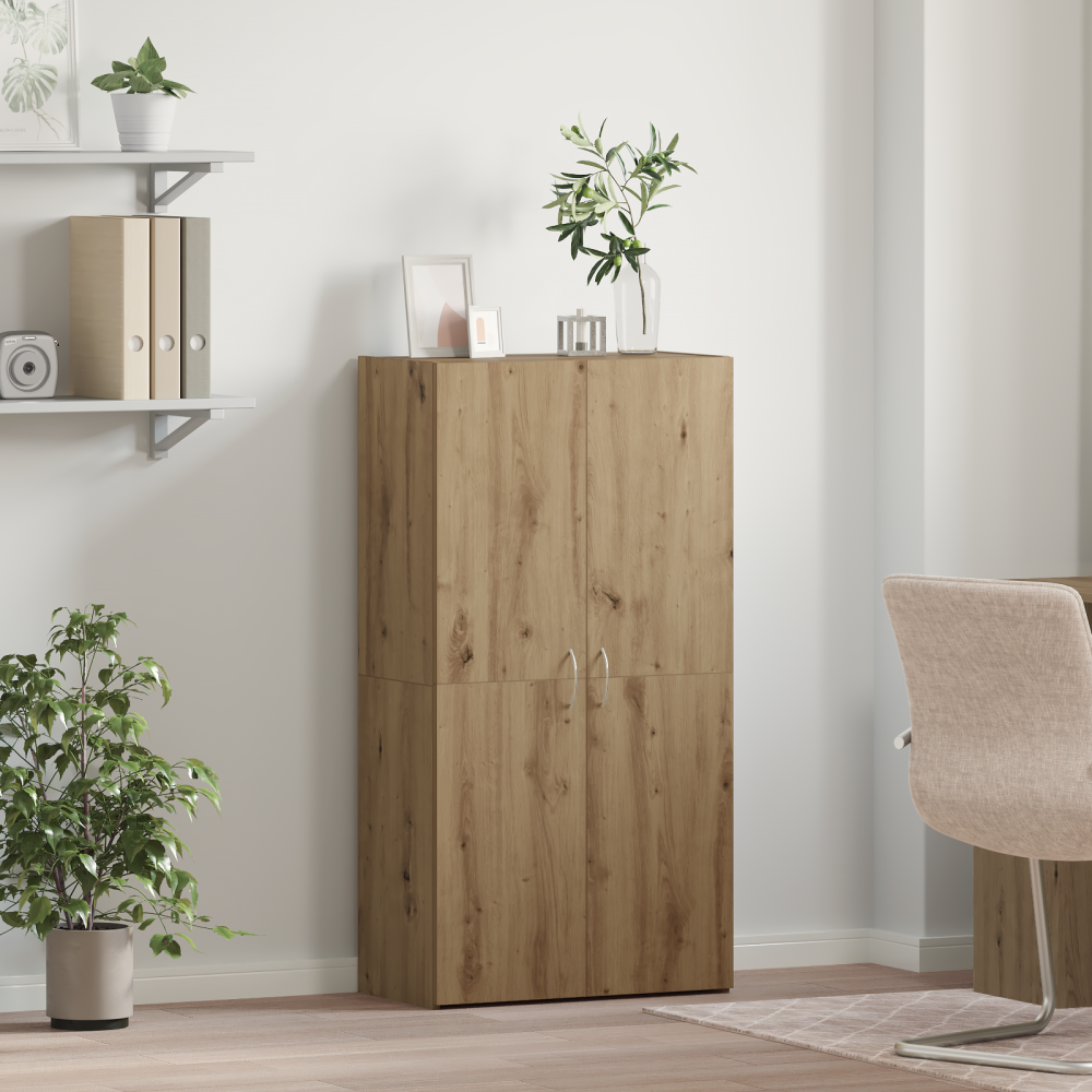 Produktbild för Kontorsskåp Gammalt trä 60 x 32 x 115 cm Konstruerat trä