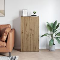 Produktbild för Kontorsskåp Gammalt trä 60 x 32 x 115 cm Konstruerat trä