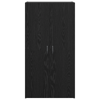 Produktbild för Kontorsskåp Svart ek 60 x 32 x 115 cm Konstruerat trä