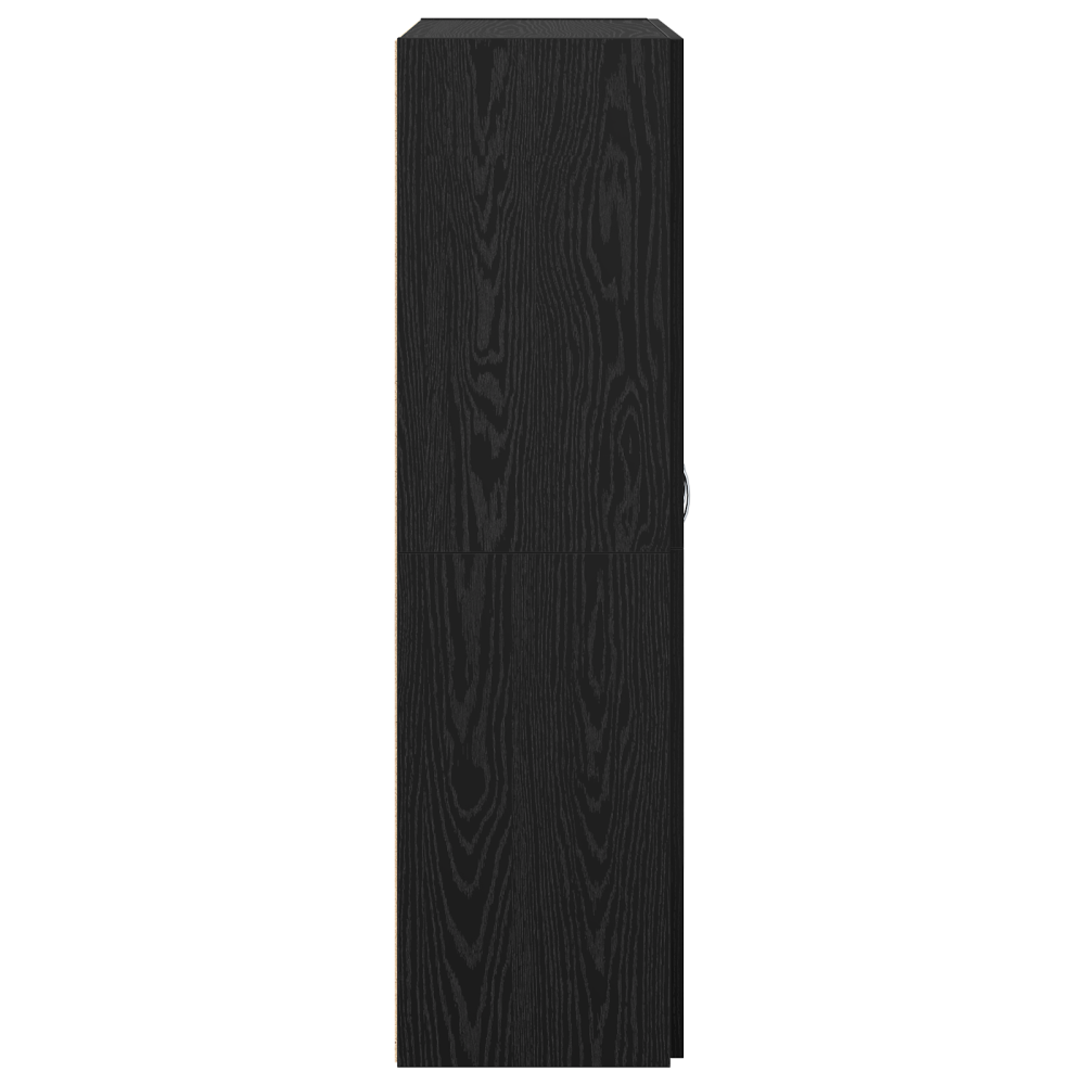 Produktbild för Kontorsskåp Svart ek 60 x 32 x 115 cm Konstruerat trä