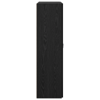 Produktbild för Kontorsskåp Svart ek 60 x 32 x 115 cm Konstruerat trä
