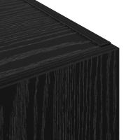 Produktbild för Kontorsskåp Svart ek 60 x 32 x 115 cm Konstruerat trä