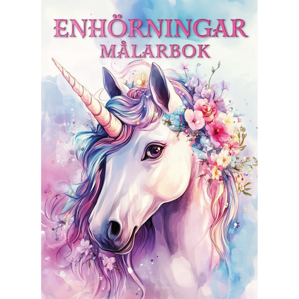 Produktbild för Enhörningar målarbok