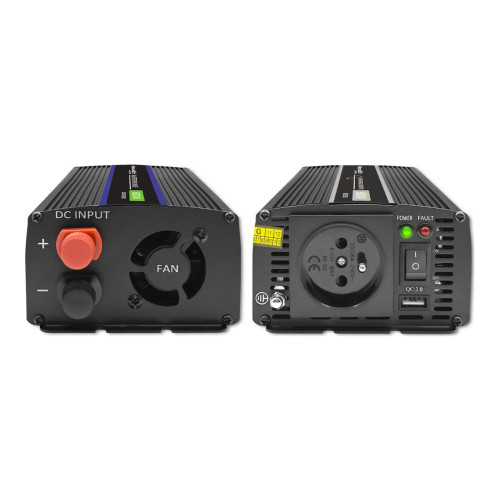 Qoltec Qoltec Monolith - strömomvandlare - MS-våg, 230V, 1500, USB - 3000 watt