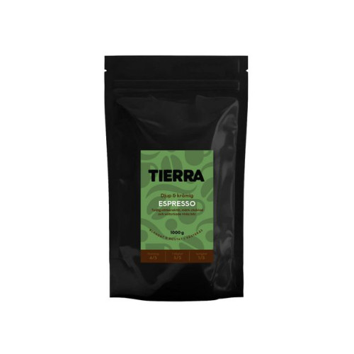 TIERRA VERDE Kaffe TIERRA Espresso Hela Bönor 1kg