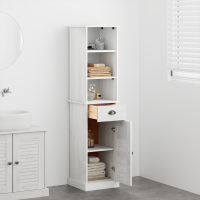 Produktbild för Badrumsmöbelset med låda med hylla VIGO 2 pcs Vit och antikvit