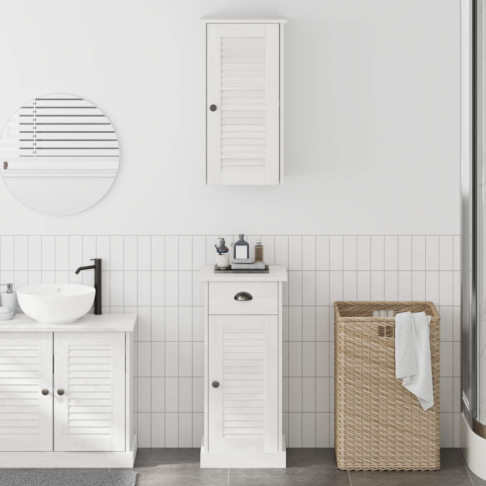 Produktbild för Badrumsskåp VIGO 2 pcs Vit och antikvit 37 x 34 x 80 cm