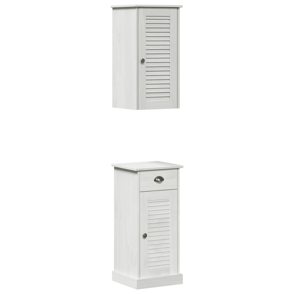 Produktbild för Badrumsskåp VIGO 2 pcs Vit och antikvit 37 x 34 x 80 cm