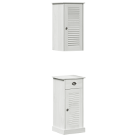 Produktbild för Badrumsskåp VIGO 2 pcs Vit och antikvit 37 x 34 x 80 cm