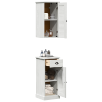 Produktbild för Badrumsskåp VIGO 2 pcs Vit och antikvit 37 x 34 x 80 cm