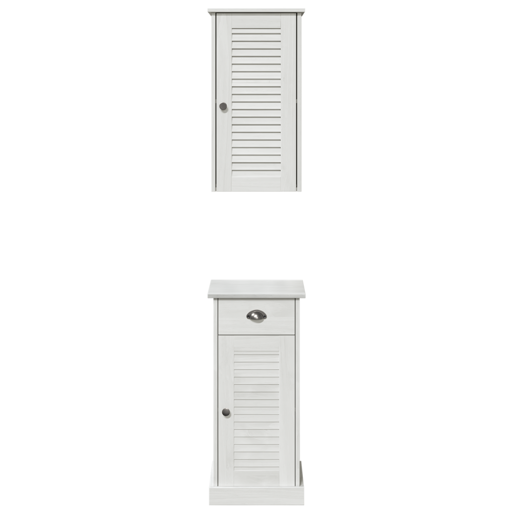 Produktbild för Badrumsskåp VIGO 2 pcs Vit och antikvit 37 x 34 x 80 cm