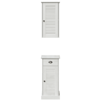 Produktbild för Badrumsskåp VIGO 2 pcs Vit och antikvit 37 x 34 x 80 cm