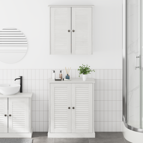 vidaXL Badrumsmöbelset 2 pcs Vit och antikvit 67,5 x 34 x 80 cm