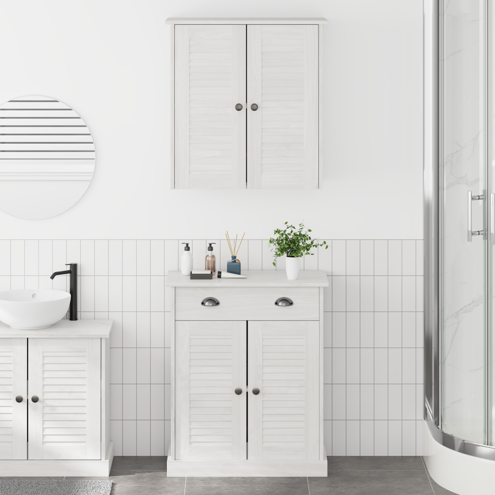 Produktbild för Badrumsmöbelset VIGO 2 pcs Vit och antikvit 67,5 x 34 x 80 cm