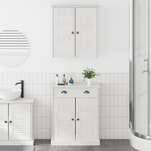 vidaXL Badrumsmöbelset VIGO 2 pcs Vit och antikvit 67,5 x 34 x 80 cm