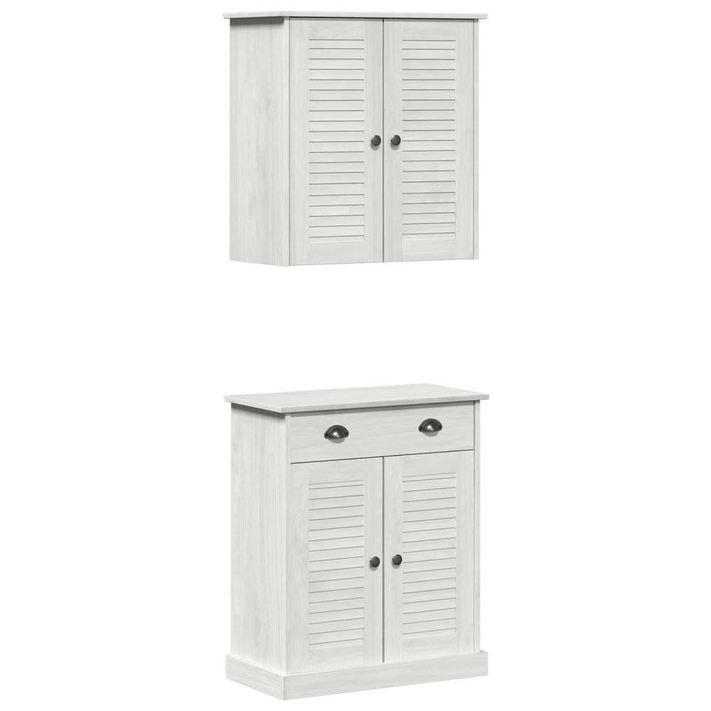 Produktbild för Badrumsmöbelset VIGO 2 pcs Vit och antikvit 67,5 x 34 x 80 cm