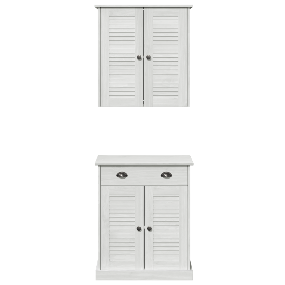 Produktbild för Badrumsmöbelset VIGO 2 pcs Vit och antikvit 67,5 x 34 x 80 cm