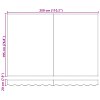 Produktbild för Markisram Kräm 300 x 200 cm Polyester med PU-beläggning