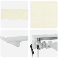 Produktbild för Markisram Kräm 300 x 200 cm Polyester med PU-beläggning