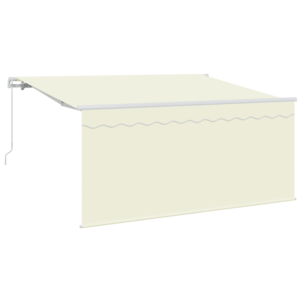 Produktbild för Utfällbar markis Kräm 300 x 200 cm Polyester och aluminium