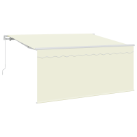 Produktbild för Utfällbar markis Kräm 300 x 200 cm Polyester och aluminium