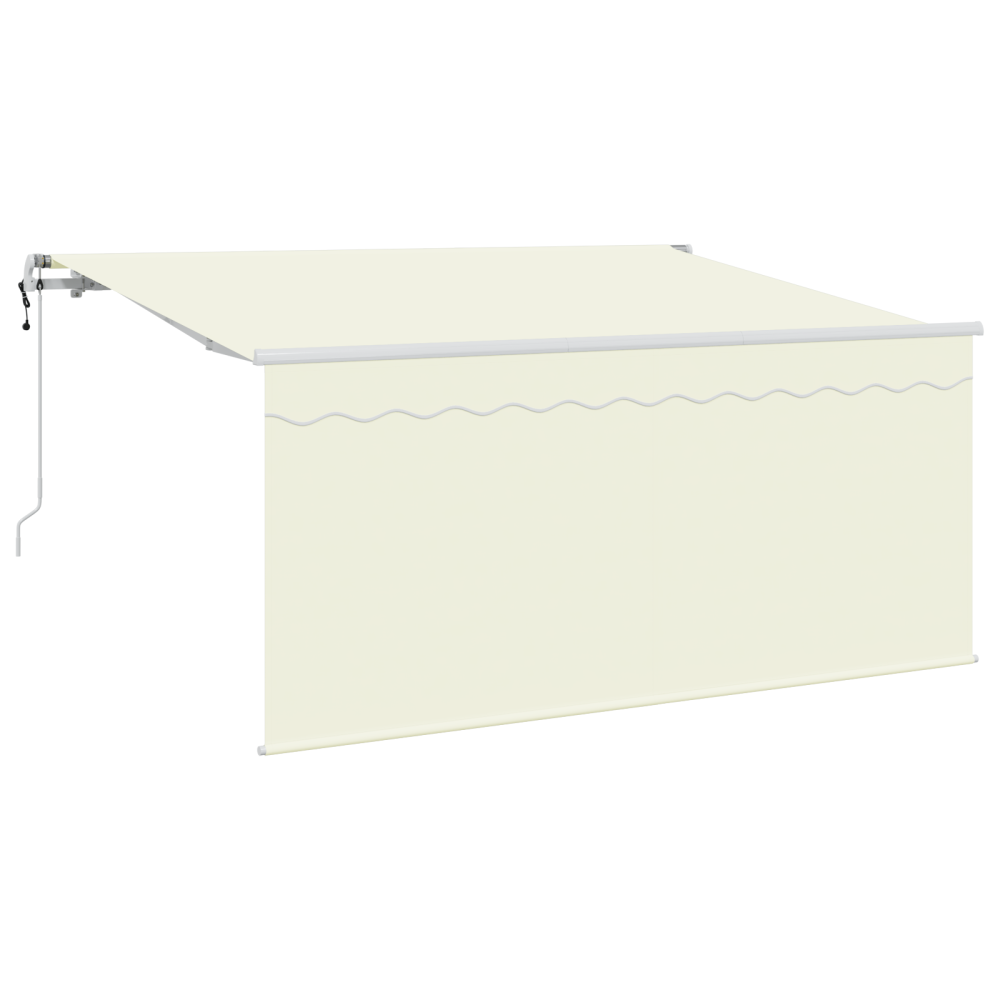 Produktbild för Utfällbar markis Kräm 300 x 200 cm Polyester och aluminium
