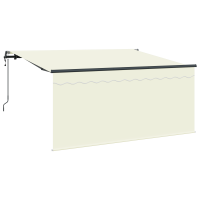 Produktbild för Utfällbar markis Kräm 300 x 200 cm tyg