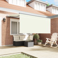Produktbild för Utfällbar markis Kräm 300 x 200 cm tyg