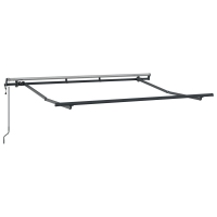 Produktbild för Utfällbar markis Kräm 300 x 200 cm tyg
