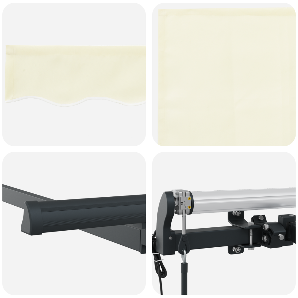 Produktbild för Utfällbar markis Kräm 300 x 200 cm tyg