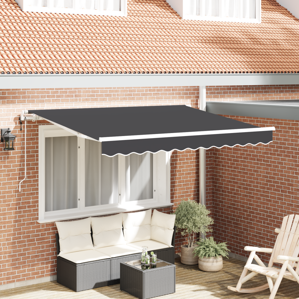 Produktbild för Utfällbar markis Antracit 300 x 200 cm tyg