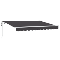 Produktbild för Utfällbar markis Antracit 300 x 200 cm tyg