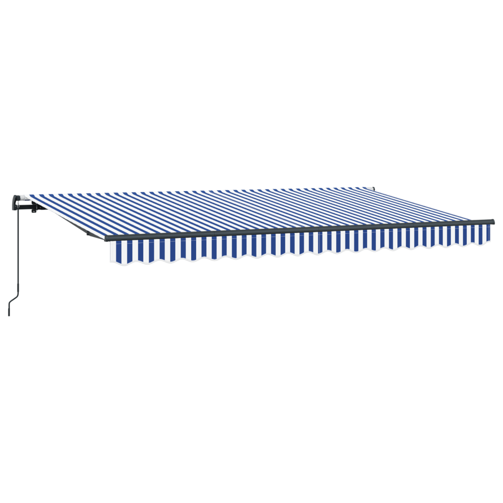 Produktbild för Utfällbar markis Blå 350 x 200 cm tyg