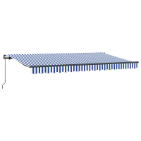 Produktbild för Utfällbar markis Blå 350 x 200 cm tyg
