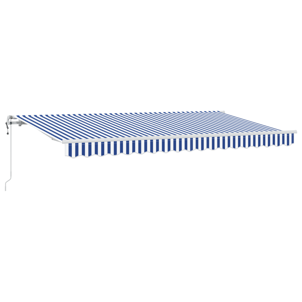 Produktbild för Utfällbar markis Blå 350 x 200 cm tyg