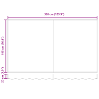 Produktbild för Utfällbar markis Blå 350 x 200 cm tyg