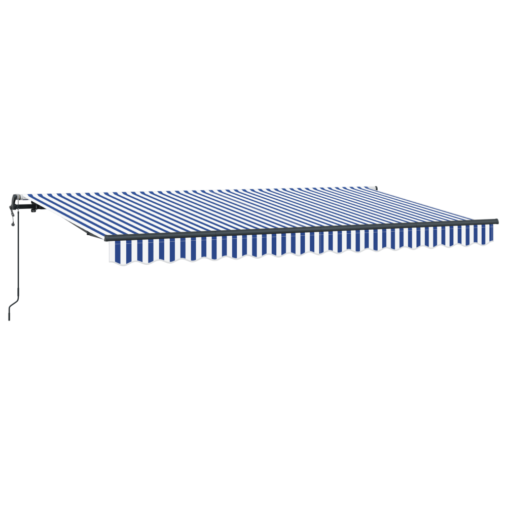 Produktbild för Utfällbar markis Blå 350 x 200 cm tyg