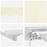 Produktbild för Markisram Kräm 350 x 200 cm Polyester med PU-beläggning