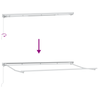 Produktbild för Utfällbar markis Blå 350 x 200 cm tyg