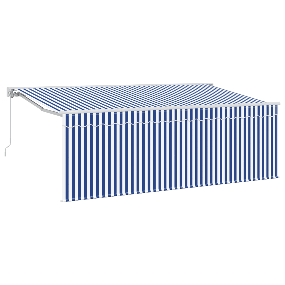 Produktbild för Utfällbar markis Blå 350 x 200 cm tyg