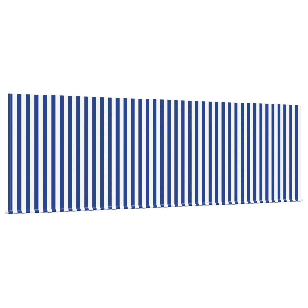 Produktbild för Utfällbar markis Randig Blå 350 x 200 cm tyg