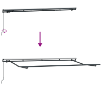 Produktbild för Utfällbar markis Randig Blå 350 x 200 cm tyg