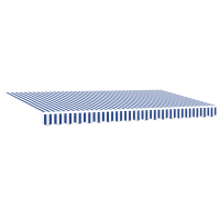 Produktbild för Utfällbar markis Blå och Vit 350 x 200 cm