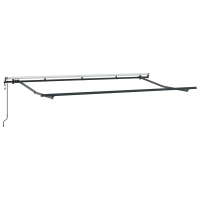 Produktbild för Utfällbar markis Blå och Vit 350 x 200 cm